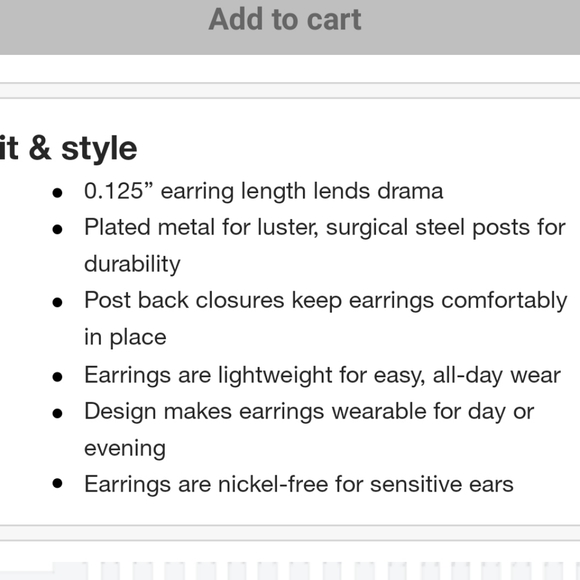 Sugarfix by Baublebar Metallic Gift Christmas Earrings NWT - Picture 5 of 5